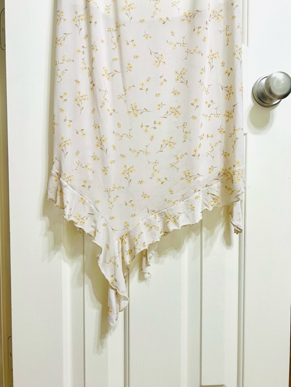 NEW Cream + Pale Yellow Floral Delicate Boho Dress - Picture 11 of 13
